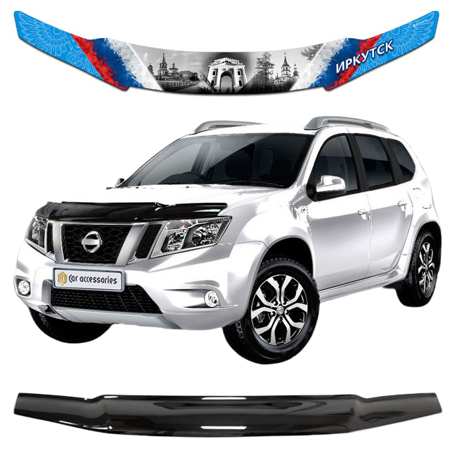 Террано дефлекторы. CA plastic2010030301341. Nissan Terrano с 2013 г.в дефлектор капота.